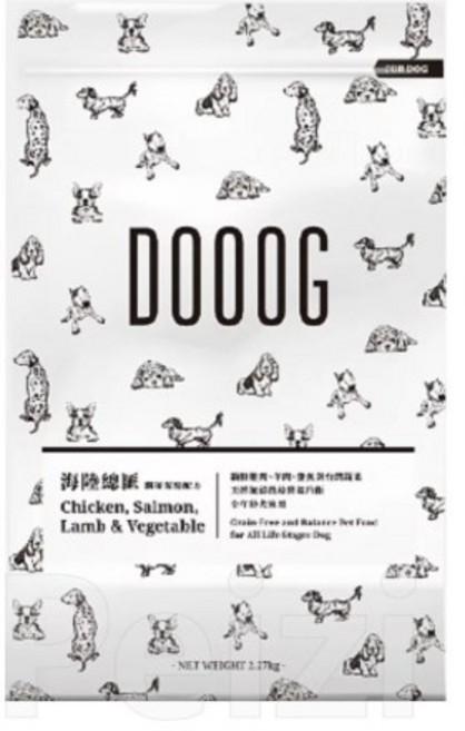 沛茲寵物 杜革 DOOOG 犬用無穀低敏狗糧 台灣鮮肉犬糧, 1個, １海陸總匯 400g