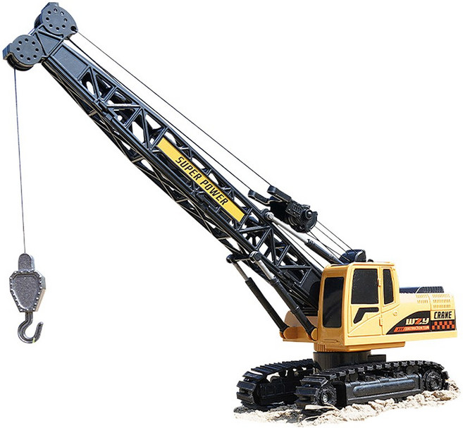 JoyBaby 紅外線遙控吊車 無線遙控自動工程車 燈光音效合金模型車 電動遙控車玩具, 遙控吊車-F, 1個