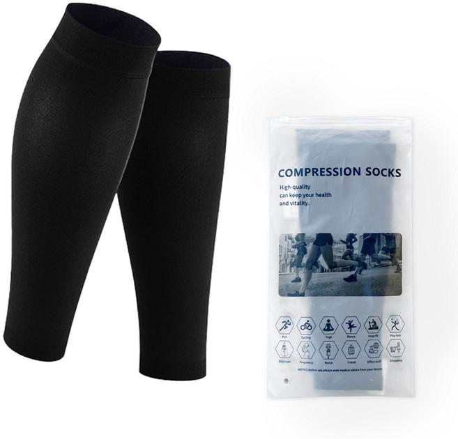 온브레이크 카프슬리브 종아리 보호대 2P, 블랙, 1개