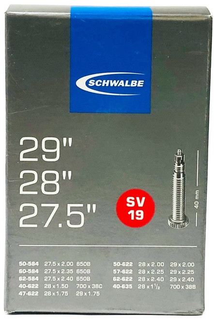 [슈발베 SV19] 27.5/28/29인치 겸용 자전거 튜브 프레스타 밸브40mm, 1개
