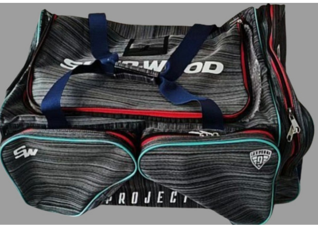 아이스하키가방 수납 지퍼 보호 장비 바퀴 가방 바퀴가 달린 보관 트롤리 케이스, 36 인치 레드, 1개