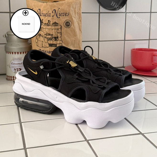 나이키 여성 키높이 샌들 7cm 에어맥스 통굽 굽높은 샌달 +HI스티커