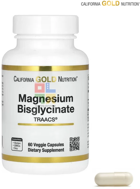 캘리포니아골드뉴트리션 마그네슘 비스글리시네이트 알비온 TRAACS 100mg 60정, 1개 - 쿠팡