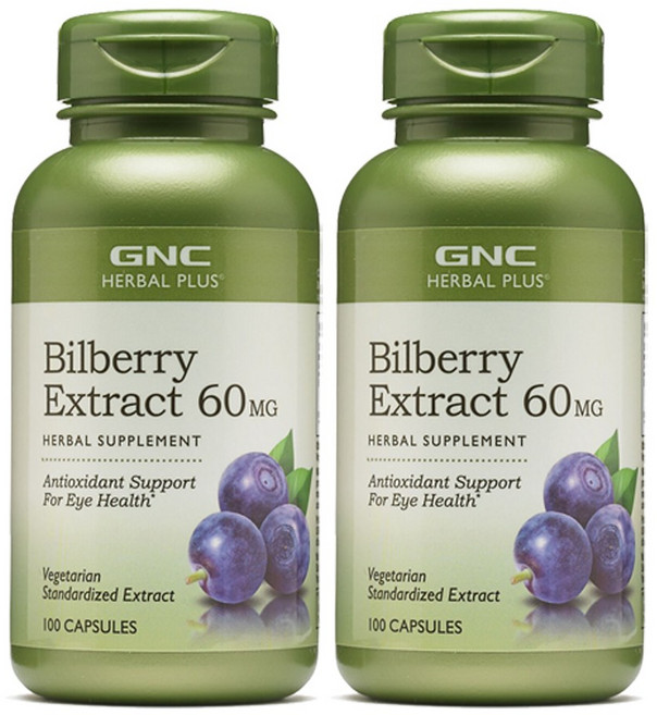 GNC 빌베리 60mg 100정 x 2, 2개