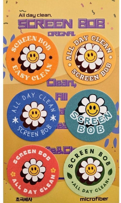 스크린밥 / 스크린 대디 휴대폰 노트북 트랙패드 태블릿 액정 클리너 실리콘접착 세척 재사용, 오리지널(ORIGINAL), 1개, 오리지널(Original)