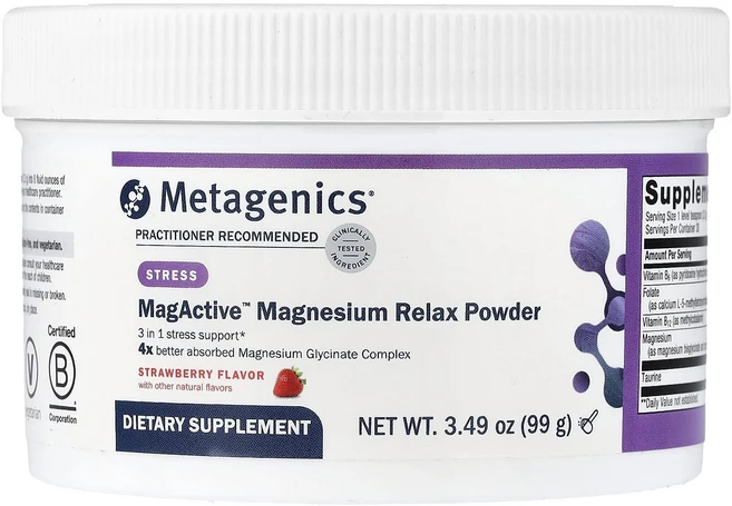 몸관리하세요 겨울입니다 Metagenics MagActive™ 마그네슘 릴랙스 파우더 딸기 99g(3.49oz) 특별관리진행, MetagenicsMagActive마그네슘릴랙스파우더딸, 99g, 1개 - 쿠팡