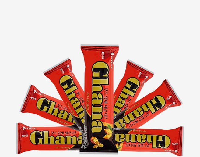 롯데 가나 초코바 땅콩 50g 대용량 박스, 45g, 96개