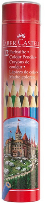 [파버카스텔] 일반 색연필 라운드틴, 12색, 1개
