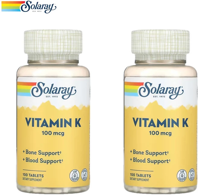 쏠라레이 비타민K 100mcg 100정, 2개 - 쿠팡