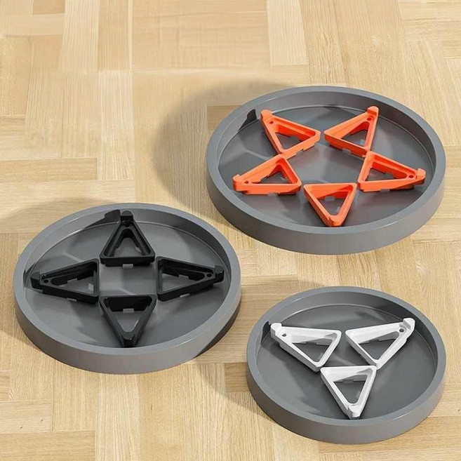 삼각 과습방지 통기통풍 화분받침대 식물과습예방 토분물받침 정리대, 6개, 브라운