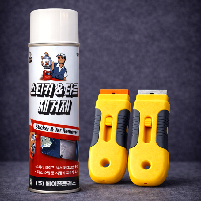 탁월한선택 초강력 스티커제거제 420ml + 전용 스크래퍼 / 프리미엄 타르제거제 접착제 끈끈이 테이프 차량 스티커 등 강력 제거, 1개