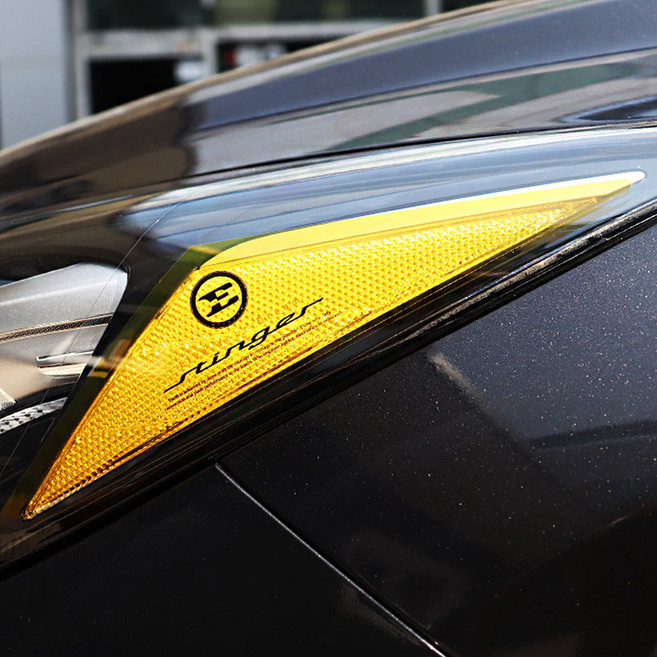 [비브랜드]와이앤유 로고 포인트 인쇄 헤드라이트 리플렉터 필름 실외 돌튐방지 데칼 스티커 스팅어 호환