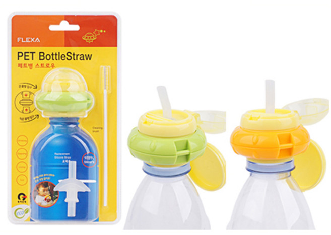 플렉사 페트병 스트로우 리필 세트 빨대 물병 음료수 캡 색상 랜덤, 1개