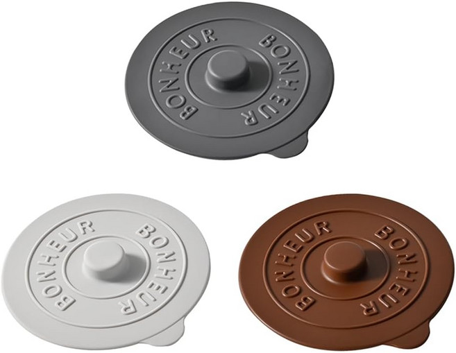 실리콘 머그컵 뚜껑 3개 세트 다용도 커피 차 컵 덮개 밀폐형 커버, 3 Count Cap lid