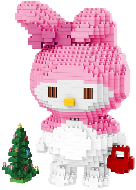 [알꿀밤-나노블럭-코믹스] LP빅 분홍토끼, 1개