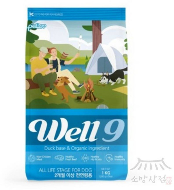 우노구나 펠리코 독 웰나인 올라이프 오리1kg 건식사료, 오리