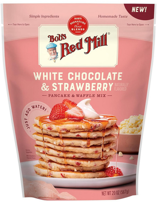 밥스레드밀 화이트 초콜릿 & 스트로베리 팬케이크 & 와플 믹스