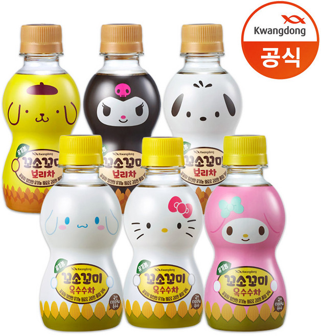 광동 꼬소꼬미 보리차 + 옥수수차 200ml 각 10입 (총20입), 없음, 단품없음