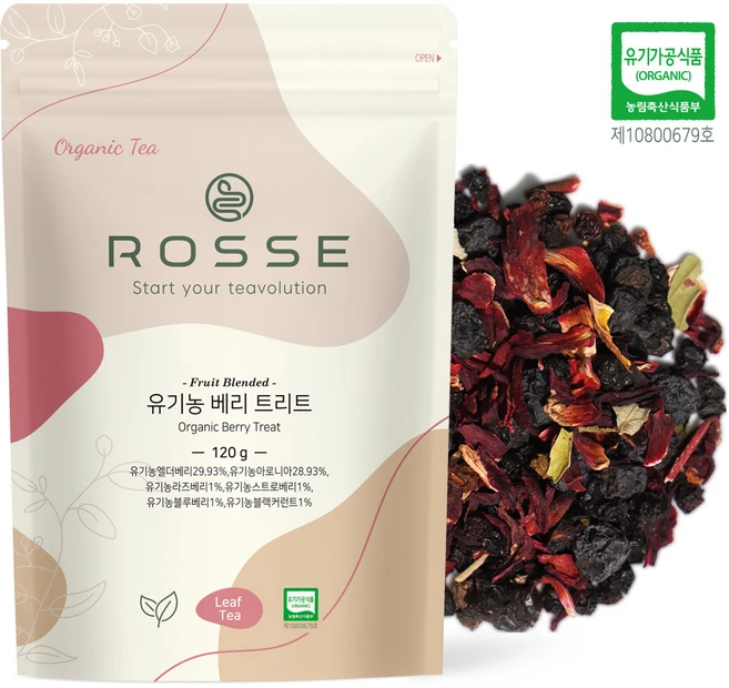 로쎄 유기농 베리 트리트 리필용 파우치, 120g, 1개입, 1개 - 쿠팡