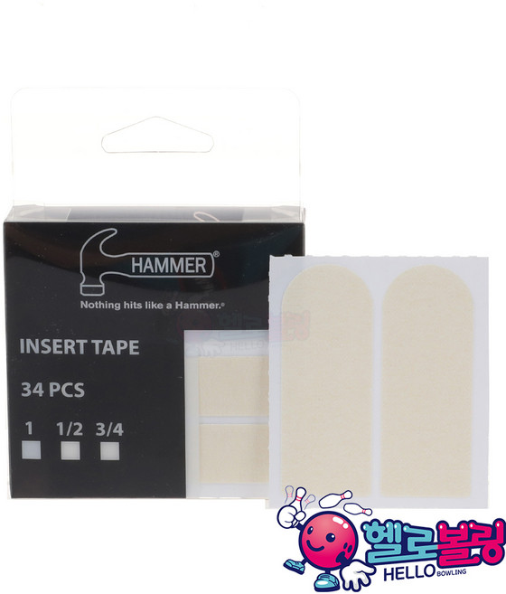 햄머 인서트 테이프 [1/2인치 / 3/4인치 / 1인치] 3중 택1, 흰색, 1개