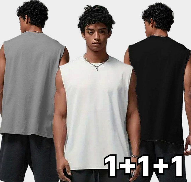 마할로 남자 나시 티 오버핏 헬스 민소매 이너 3종세트