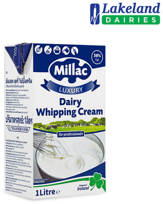 밀락 럭셔리 데어리 휘핑크림 1L x2개+아이스박스포장/유지방 38%/생크림 대체품, 2개