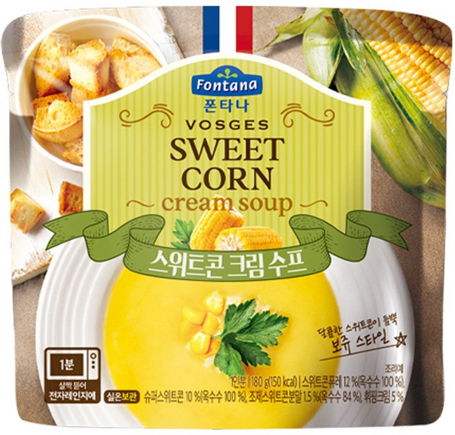 폰타나 스위트콘 크림 전자레인지용 수프, 180g, 1개