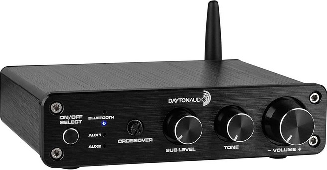 데이턴 오디오 DTA 2 1BT2 블루투스 5 0 스테레오 1 채널 리시버 미니 하이파이 클래스 D 통합 CH 홈 스피커 100W 및 서브 출력용, Dayton 오디오 데이턴 DTA-2.1BT2 블루투스