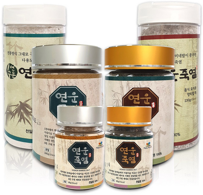 연운죽염 9회 굽고 10번용융한 자죽염 모음, 240g, 1개