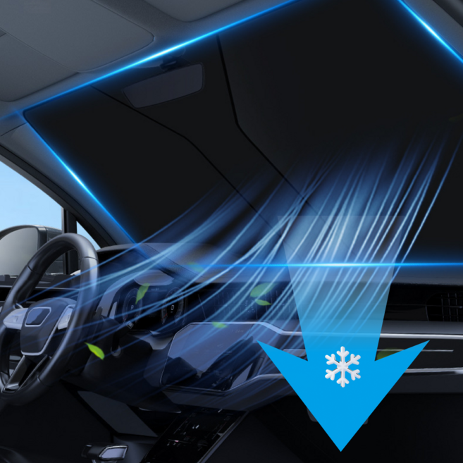 누메로 차량햇빛가리개 앞유리 원터치 전차종., 대형, 1개, 티타늄코팅