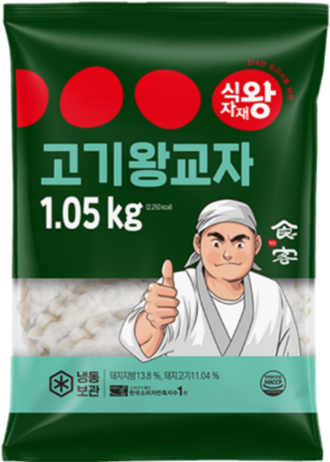 식자재왕 고기왕교자 1.05kg, 2개