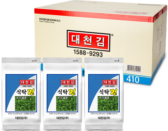 대천김 식탁김, 15g, 30개
