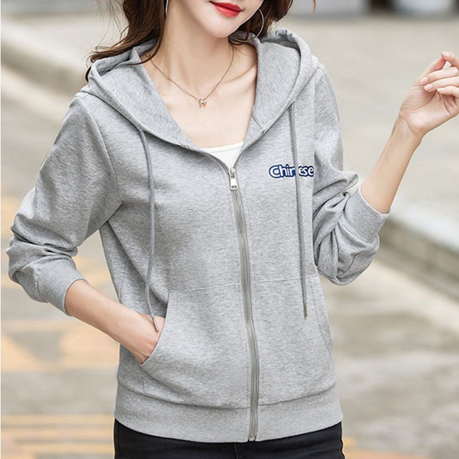 봄 가을 루즈핏 지퍼 오픈 후드티 심플 패션 캐주얼 다용도 후드 재킷 스타일리시 가디건 후드티 경량 코트 캐주얼 아웃도어 루즈핏 츄리닝 스포츠 의류 집업 자켓