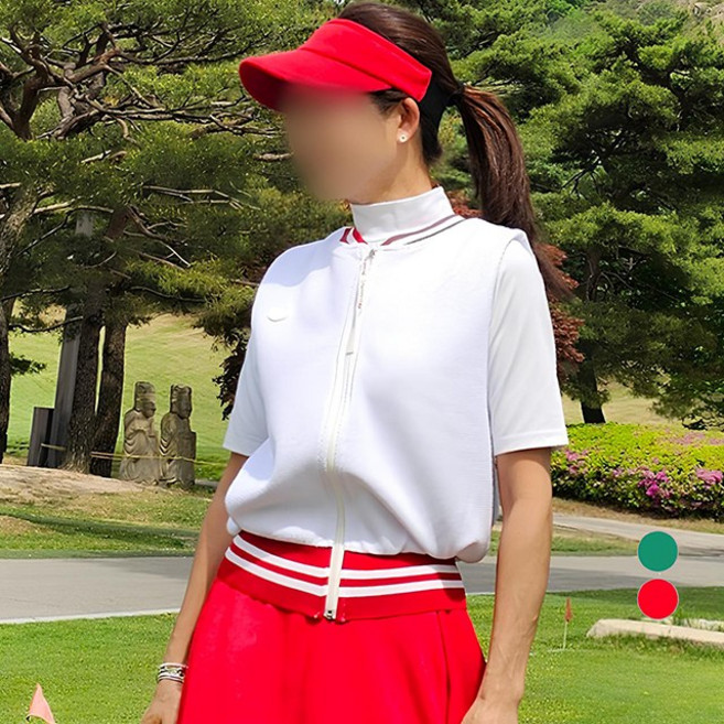 그레힙 여성 골프 조끼 집업 여름 기능성 베스트 여자 골프웨어 필드룩