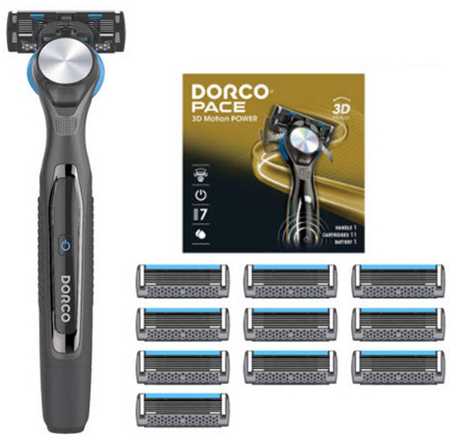 도루코 페이스 3D모션 파워 대용량 기획세트 (면도핸들 1 + 면도날 11입)