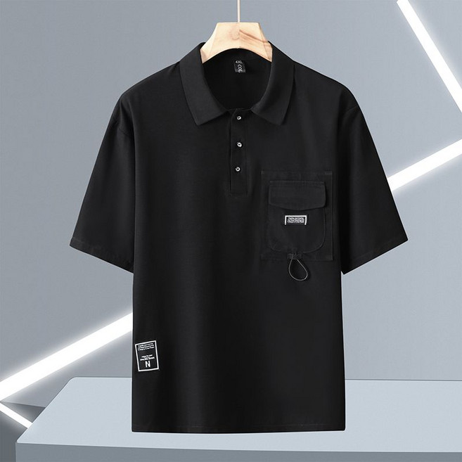 중년 남성 폴로넥 반팔티 여름 프리미엄 캐주얼 코디 아빠룩 셔츠 상의 남자 빅사이즈 냉장고 반팔 티셔츠 LJX
