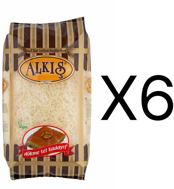 Alkis 알키스 카다이프면 두쫀쿠재료 미국직배송, 500g, 6개