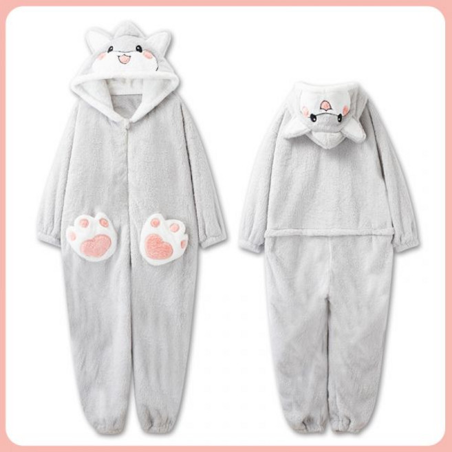 햄스터 일체형 잠옷 어른 동물 캐릭터 우정 커플 패밀리 파자마 홈웨어 학생 파티