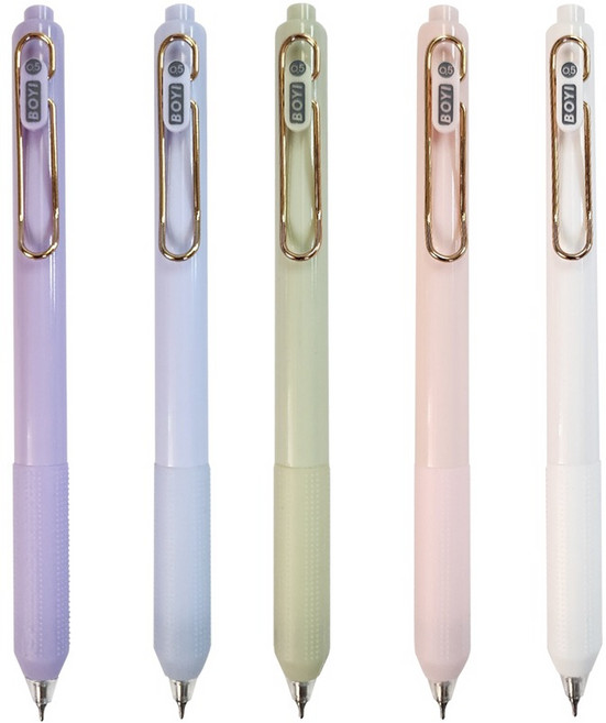 판다리아로 골드클립보이젤펜 0.5mm, 5개, 골고루
