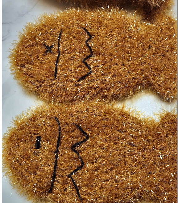 핸드메이드 뜨끈뜨끈 붕어빵 수세미 겨울수세미 양면 겨울선물, 1개, 1개