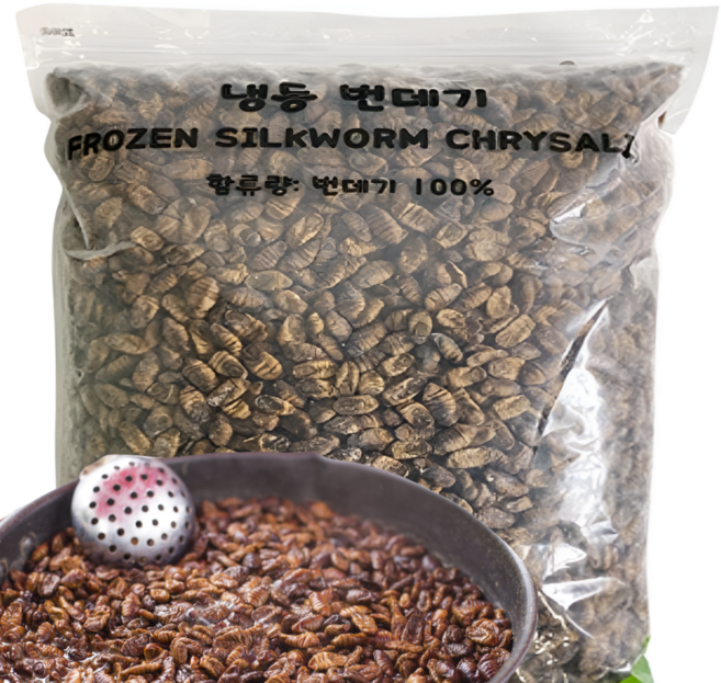 냉동 고단백 프리미엄 번데기 4kg 술안주 간식 주전부리 길거리 축제음식, 1개