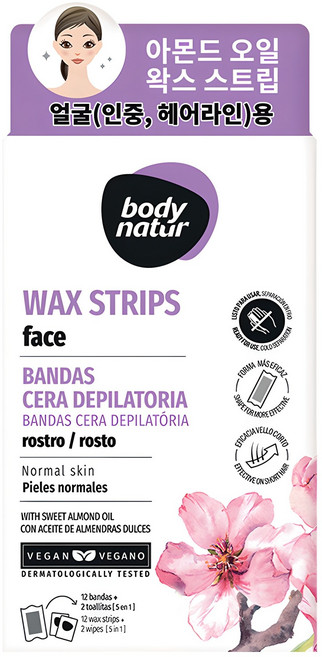 바디네이처 스위트 아몬드 왁스스트립 페이스용, 1개
