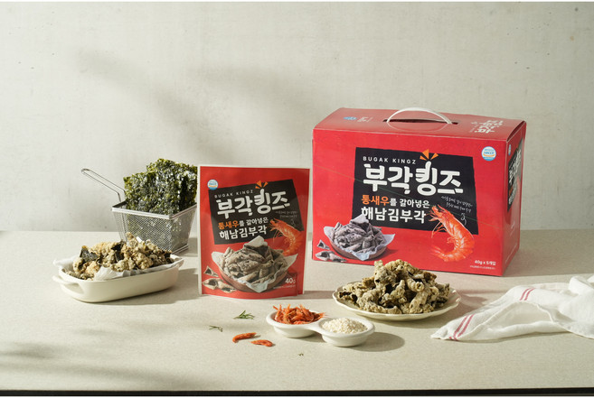 부각킹즈 통새우를 갈아넣은 해남 김부각, 5개, 40g