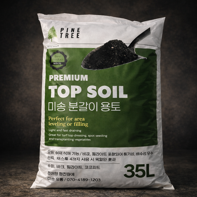 분갈이흙 용토 배합토 배양토 상토 35L 1개