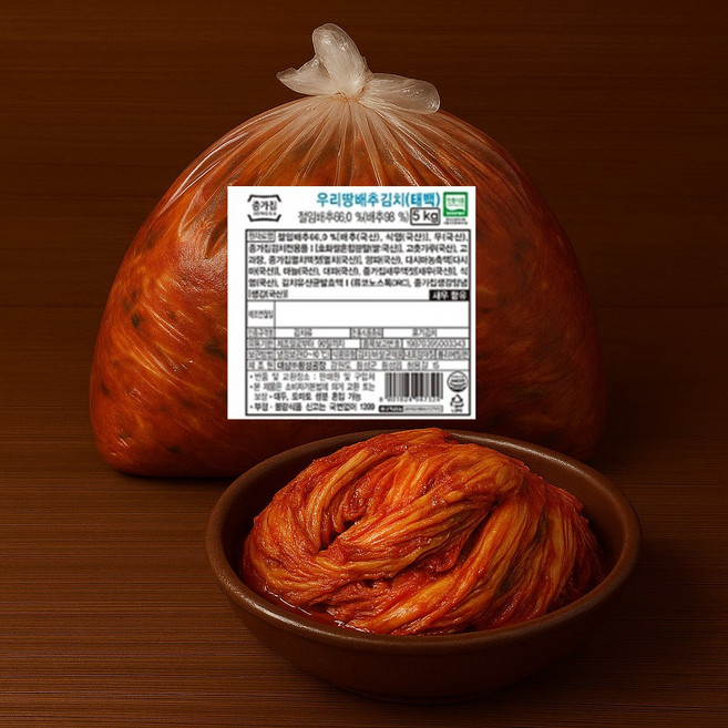 대상 종가 포기김치 태백, 5kg, 1개