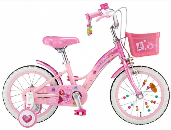 삼천리자전거 2025년형 16 어린이 네발자전거 시크릿쥬쥬, 라이트 핑크, 111cm, 1개