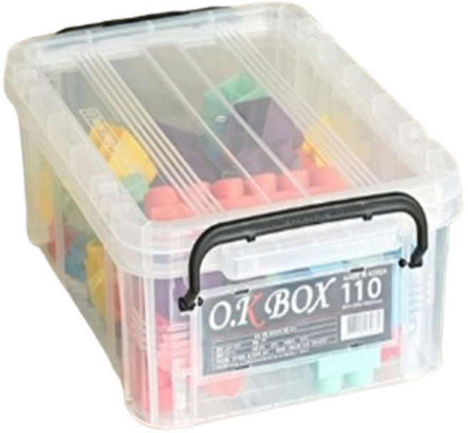 오케이 박스 수납정리함 OK 플라스틱 네오 리빙박스, 1세트, 투명