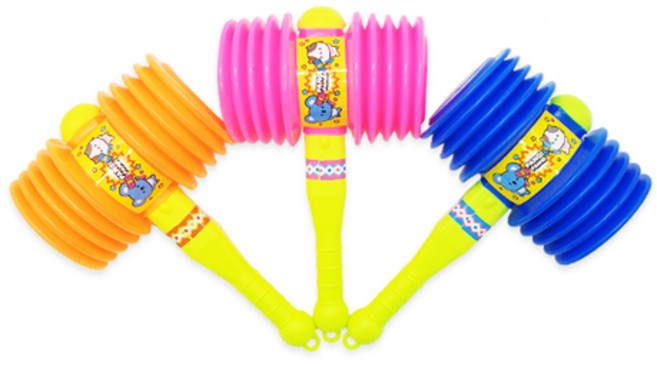 벌칙 뿅망치 보드게임 소리나는 어린이 장난감, 1세트, 주황1P+분홍1P+파랑1P