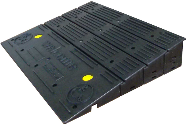 높이 12cm 자동차 휠체어 겸용 경사로 차량진입판 블럭업 4단 카업 120, [기본] 고강도플라스틱 PE 1단, 1개