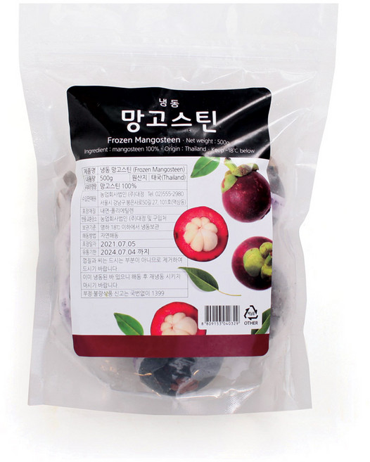 대정 냉동 망고스틴 500g 태국산, 1개
